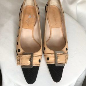 Givenchy Black and Cream Kitten Heel